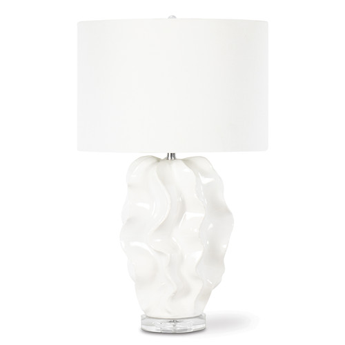 Ceramic white sands coastal lamp